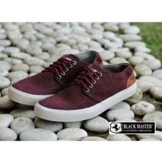Sepatu Original Sneakers Pria Kets Baru - BLACKMASTER GEOF - Maroon