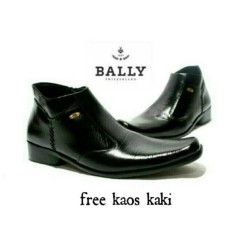 Sepatu Pantofel Bally Pria Zipper Leather Shoes Man