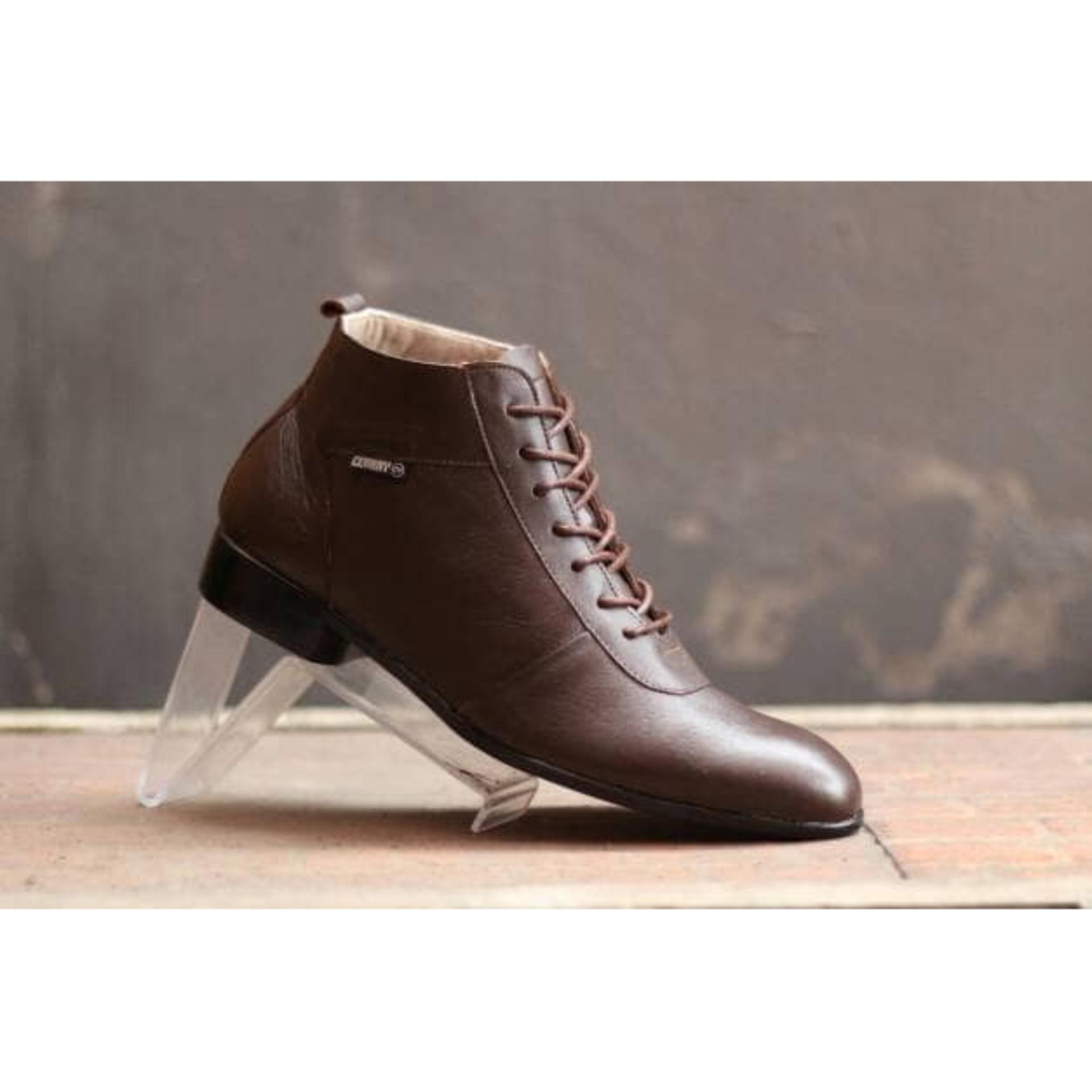 SEPATU KANTOR PRIA KERJA PANTOFEL CEVANY KULIT ASLI BOOTS FORMAL PRIA