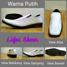 Sepatu Pantofel Formal Kerja Casual Pria Jepang Korea Big Size Ukuran Super besar jumbo Putih White 43 44 45