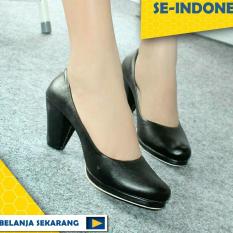 Sepatu Pantofel Heels Aragon Hitam NFZ-10