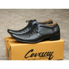 Sepatu Pantofel Pria 100% Kulit Sapi Premium -Kantor Kerja Pesta 902HT Cevany - Kickers - Bally - Crocodile