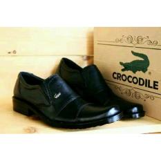 Sepatu Pantofel Pria Crocodile Low Kulit Asli - Free Kaos Kaki