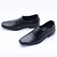 Sepatu Pantofel Pria Hand Made Kulit Asli Harga Murah untuk Kerja Model Simple L-602