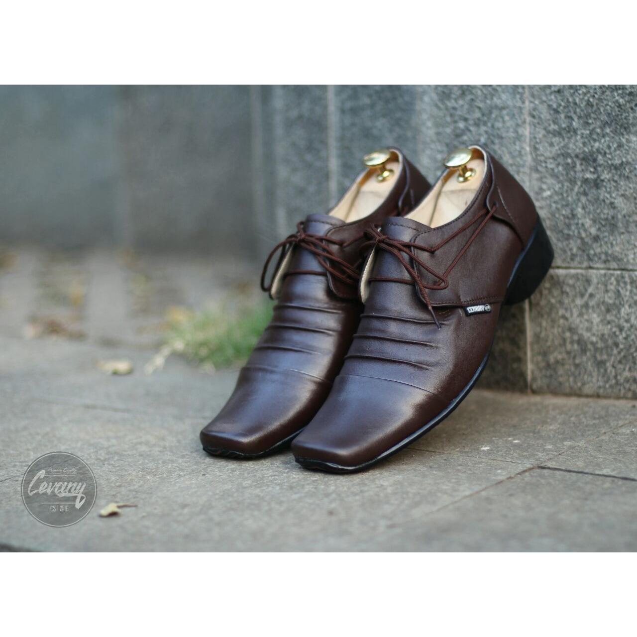 Sepatu Pantofel Pria Kerja Resmi Cevany Kulit Asli Pria Kantor Murah