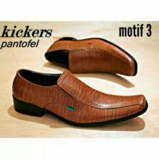 sepatu pantofel pria kickers semi lancip bahan kulit sapi asli