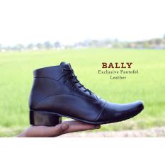 Sepatu Pantofel Pria Kulit Asli Bally High Tali Formal Kerja Kantoran Slop Casual - Free Kaos Kaki