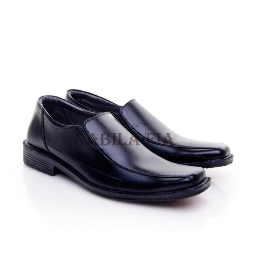 Sepatu Pantofel Pria / Wanita Untuk Kerja Kantor Kulit Sintetis - Hitam 