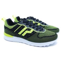 Sepatu Piero Casual Jogger Knit - Black Volt