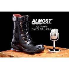 Sepatu Pria Almost Boots Pdl Venom Tinggi Full Kulit Made France Impor - 5Ed395