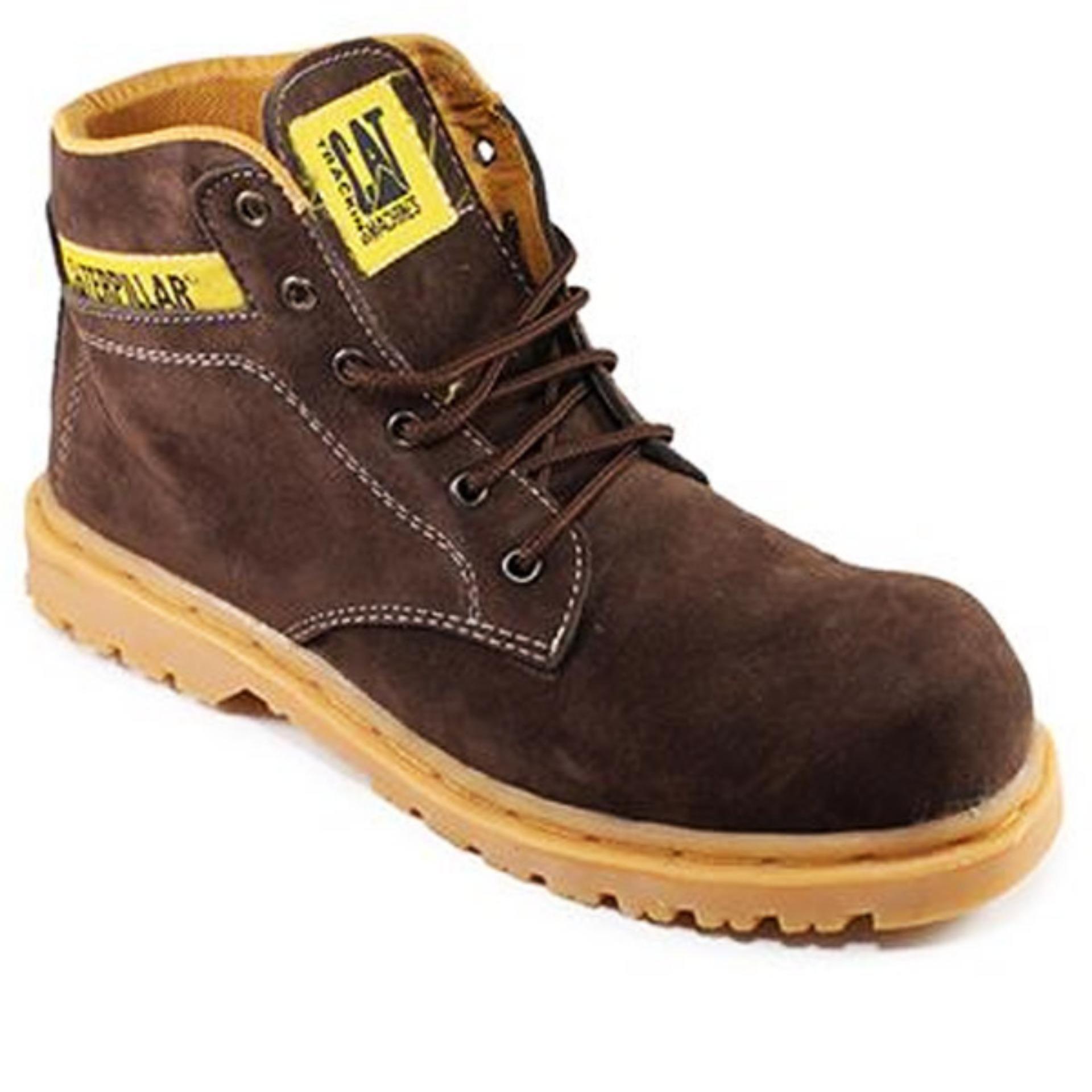 Sepatu pria caterpillar safety shoes caterpilar midle boot sepatu caterpillar sepatu boot caterpillar midle coklat kopi