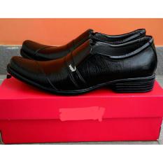 crocodile - Sepatu pria crocodile Pantofel Kulit Sapi Garut hitam