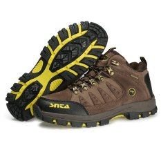 Sepatu Pria Hiking Waterproof SNTA Outdoor 470 Cokelat Kuning