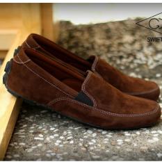Sepatu Pria Kasual Slip-On / Semi Formal Terbaru - GOODNESS FOOTWEAR SWIFT - Hitam / Coklat