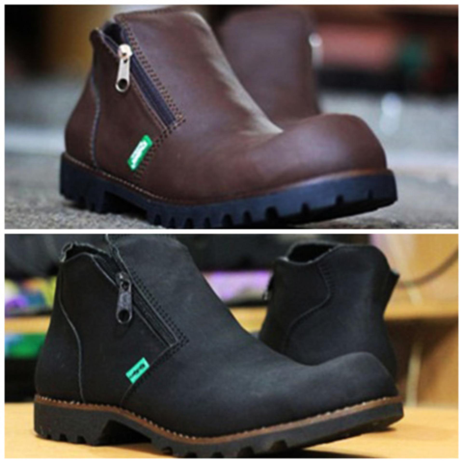 Sepatu Pria Kickers Boots Safety Resleting  