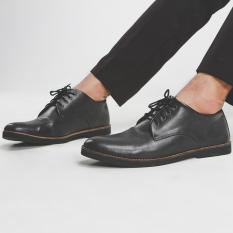 Sepatu Pria Lazada Pantofel Kulit Giant Flames Fuerte Black
