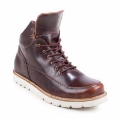 Sepatu Boots/Casual Kulit Pria Branded Navara Herrick Boots Dark Brown