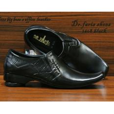 Sepatu Pria Pantofel Slip-On untuk Formal / Kerja / Kantor Kulit Asli Model Terbaru - DR. FARIS FOOTWEAR 1608 - Hitam