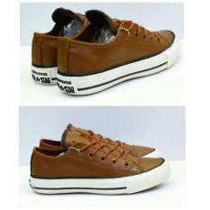 Sepatu Al Star Pria Ring Gold Kulit Terbaru (BISA BAYAR DI TEMPAT)