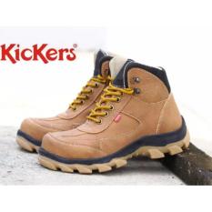 Sepatu Pria Safety Tracking/Gunung Boot Kickers Sued Mercy Ujung Besi (TAN)