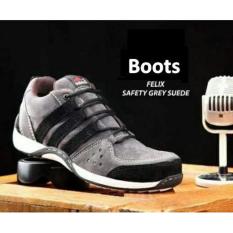 SEPATU PRIA SEMI BOOTS FELIX ABU UJUNG BESI (SAFETY)