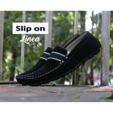 SEPATU PRIA SLIP ON/CASSUAL LINE BALCK