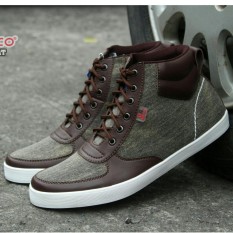 Sepatu Pria Sneakers High Santai / Casual Model Terbaru - DR BERCCO - Hitam / Coklat / Biru Dongker