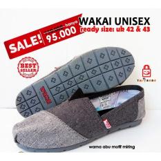 sepatu pria / unisex wakai murah - full abu