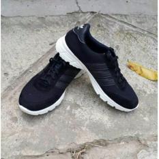 Sepatu Pria Wanita Murah Kets Olahraga Hitam Lis Hitam