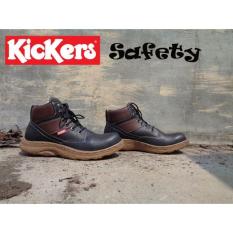 Sepatu Safety Boots Kickers Adreno Warna Hitam