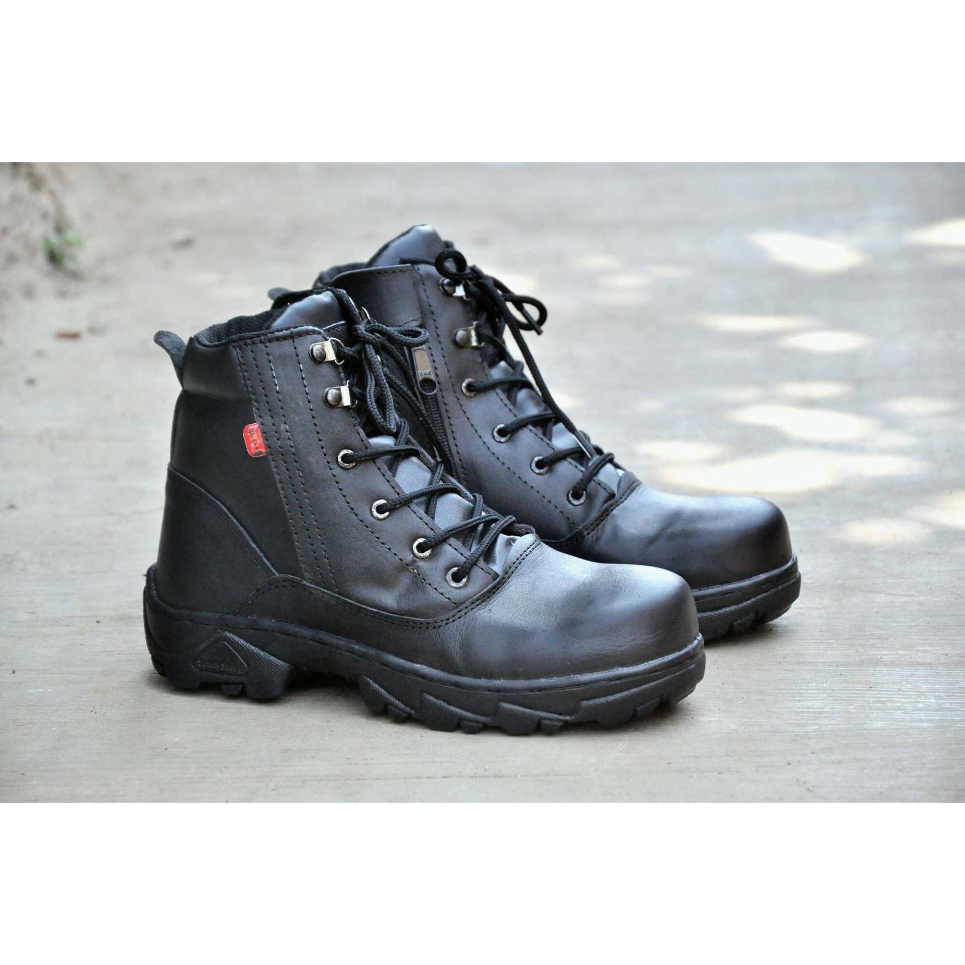 Sepatu Safety Boots Kulit Kickers Rambo