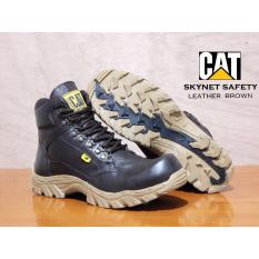 Sepatu Safety Boots Pria & Wanita Tracking Elda Cat Ujung Besi - Brown