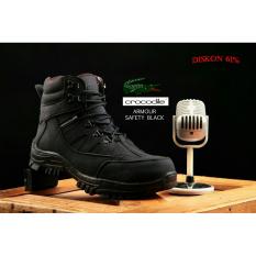Sepatu safety Boots Pria Armour safety Black