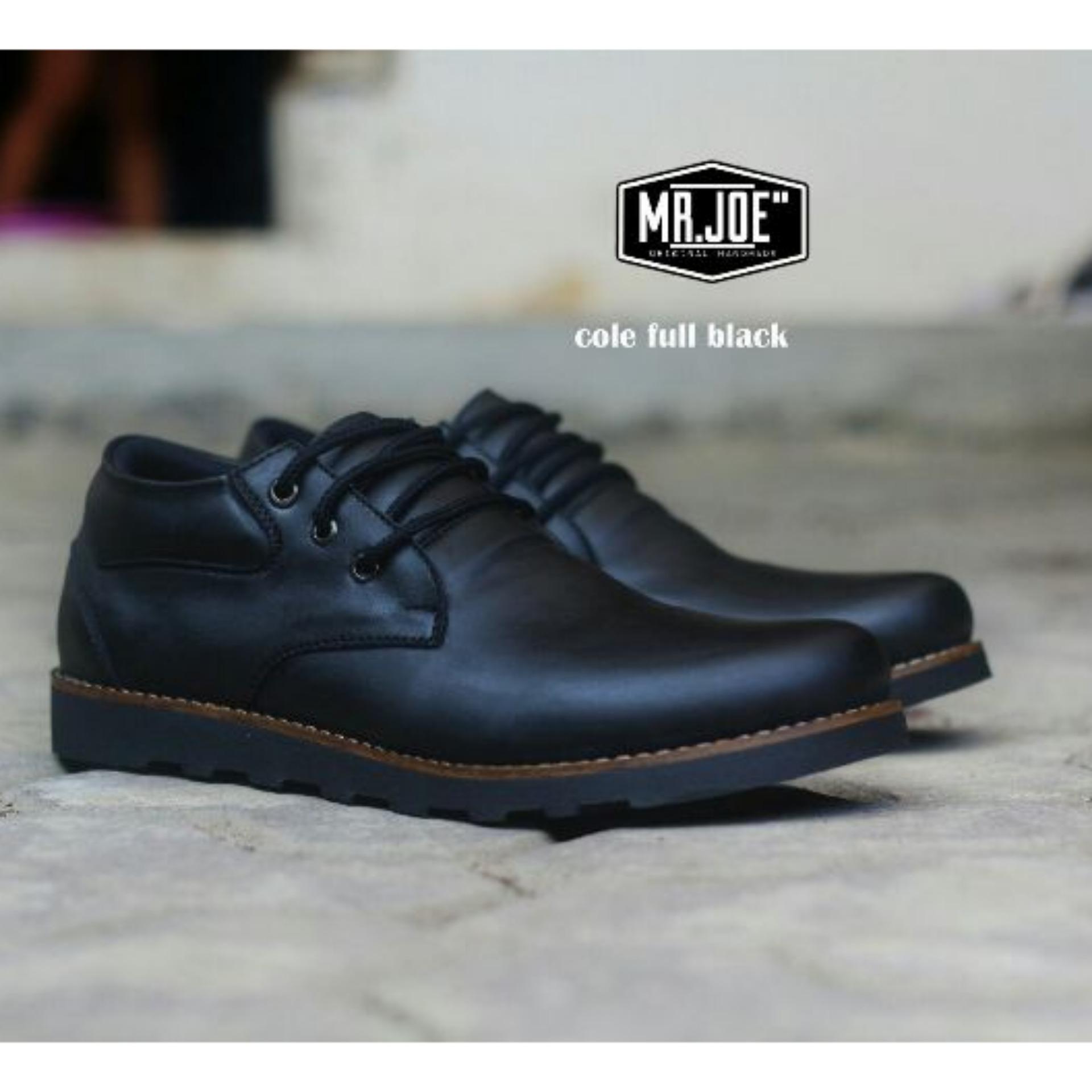 Sepatu Semi Boots Casual Pria - MR JOE COLE - Full Black