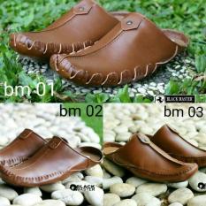 Sepatu Sendal Blackmaster Bally Bustong BM Kulit Sintetis Sandal Pria Murah