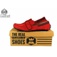 Sepatu Slipon Slop Santai Casual Pria - AVAIL EVERBEST - Red