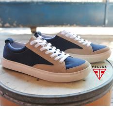 Sepatu Sneakers Branded Nyaman Pria Modis Terkini - FELLAS ROWLEY - Navy