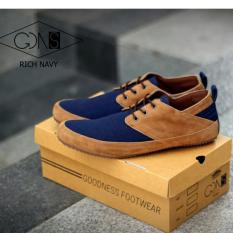 Sepatu Sneakers Casual Pria Terkeren - GOODNESS RICH - Navy
