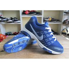SEPATU SNEAKERS PRIA WANITA OLAHRAGA/JOGGING MARATHON BLUE NAVY SIZE 39 - 43
