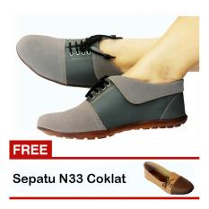Sepatu Sneakers Wanita Murah Beli 1 Gratis 1 Sepatu Flat Shoes Coklat