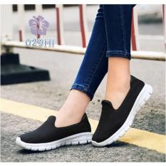 Sepatu Sport Kets Slip On Hitam - Dotty29 BS