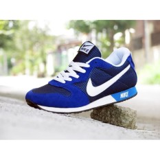 Sepatu Sport Nke Waffle Trainer Biru Putih / Casual / Kets / Joging / Murah