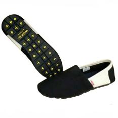 Sepatu unisex sepatu pria sepatu wanita sepatu wakai pria hitam, sepatu wanita wakai slip on loafer sepatu wanita wakai merah hitam sol bintik