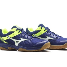 Sepatu voli Mizuno Cyclone Speed - Blue Depths White Safety Yellow