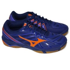 Sepatu voli Mizuno V1GA180536 Wave Lightning Z4 Mid - Dress Blues Green Gecko Peacock