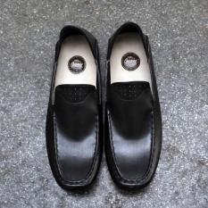 Sepatu KULIT LAKI LAKI Wakai Navy Murah Keren Slip On Slop Grosir Cewek Cowok Sekolah Kerja Karet Sneakers Hitam Abu