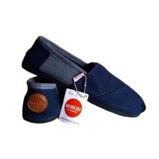 Sepatu wakai navy, sepatu pria slip on loafer sepatu wanita wakai wakai unisex wakai premium