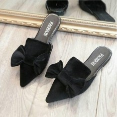 Sepatu Wanita Selop Flat Shoes Pita Murah