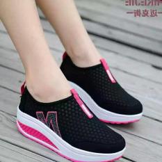Sepatu Wanita Slip On WW Hitam Cewek Cewe Boots Boot Olahraga Wanita Kets Sekolah kampus