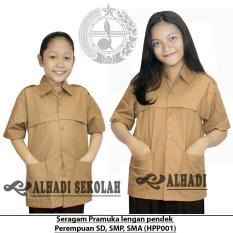 Seragam Pramuka Pendek Perempuan, UKURAN 7 s/d 12. Pramuka SD, SMP, SMA (HPP001)